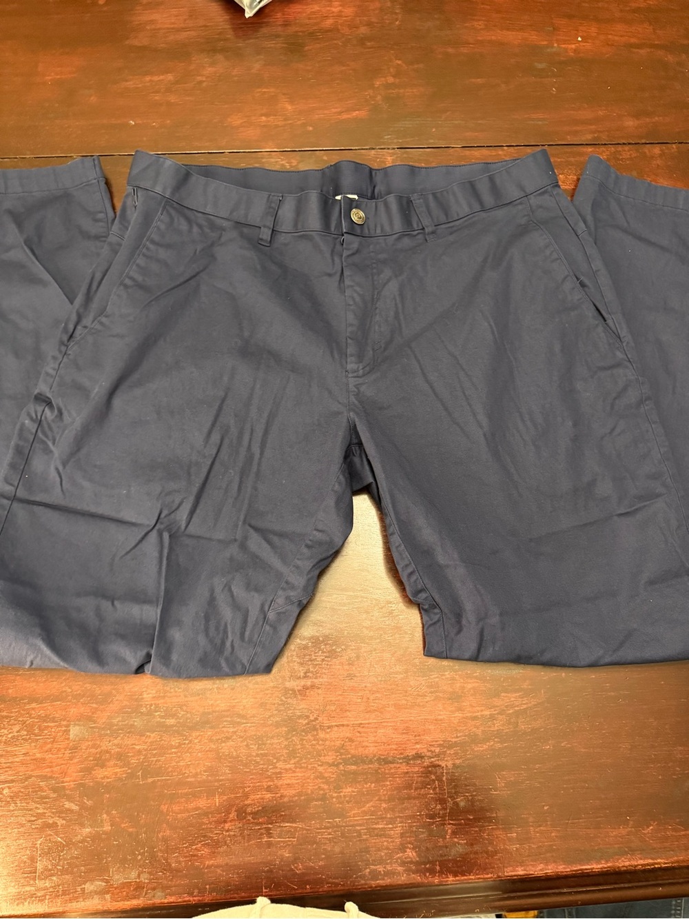 Fabletics Men's Navy Flat-Front Pants 38x34